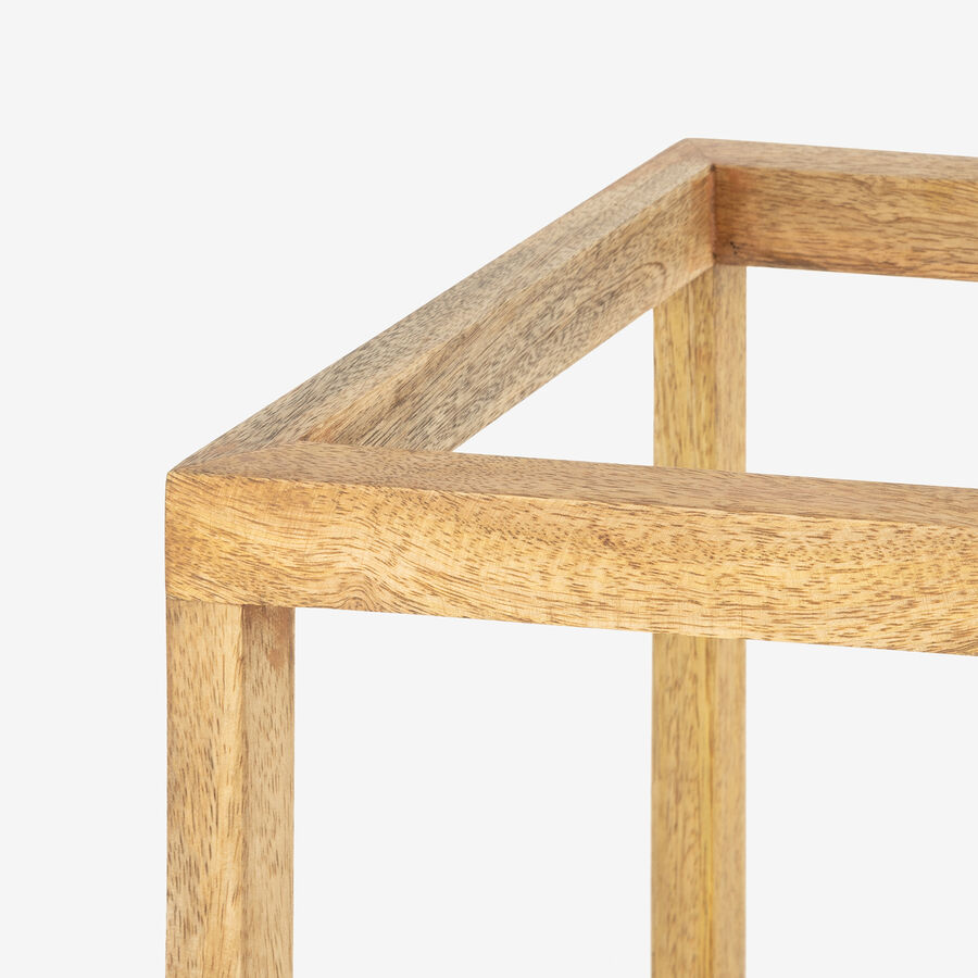 Farol de madera natural 19x19x25cm