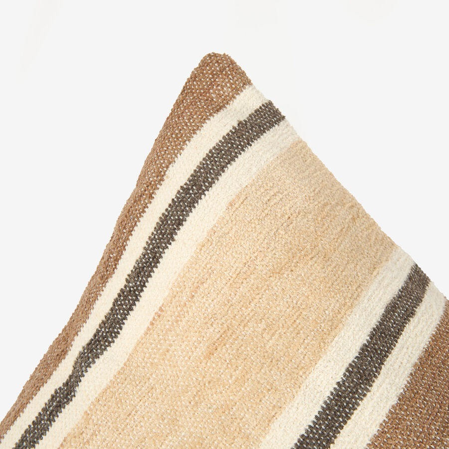 Funda de coj&iacute;n de chenilla rayas Bahar 30x45cm