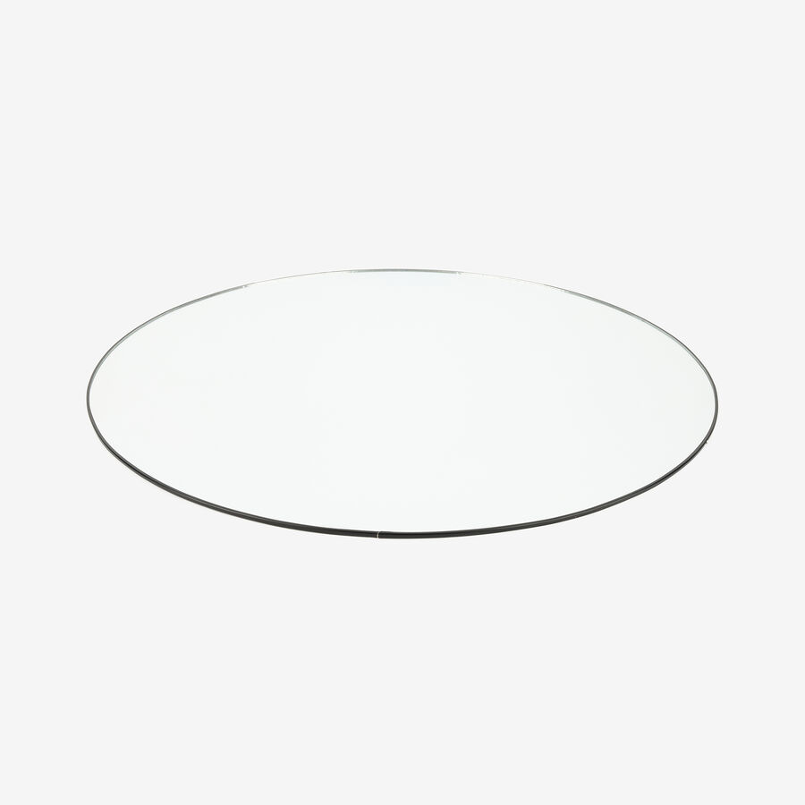 Espejo de pared redondo de metal negro Ø55cm