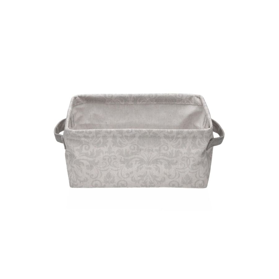 Cesta de poliéster blanco Kail 25x15x12cm