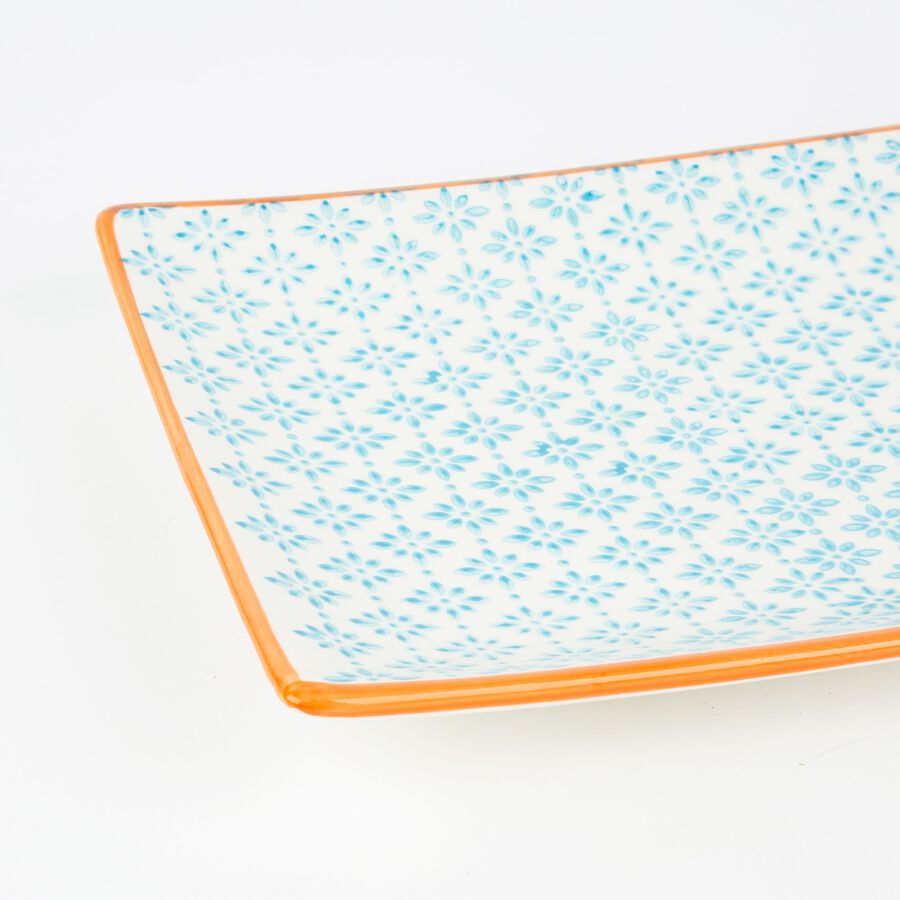 Fuente azul de porcelana Gita 29x15cm