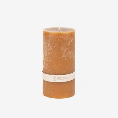 Vela decorativa cilindro marrón Kanea Ø7x14cm