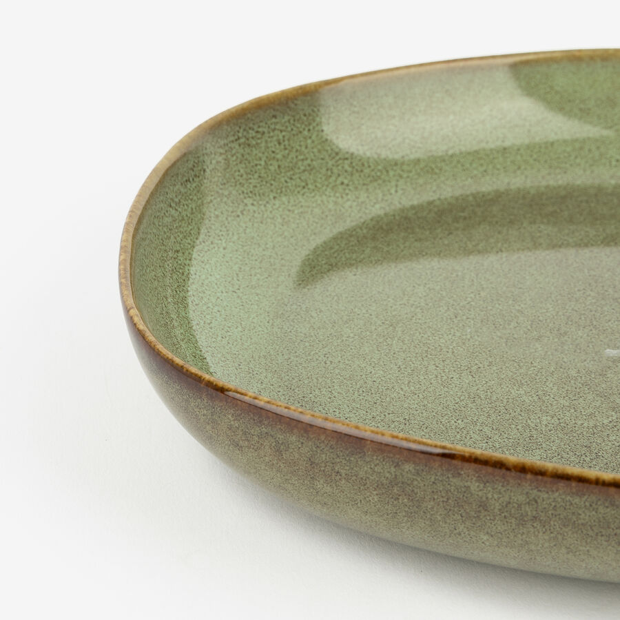 Plato hondo de gres verde Beget Ø21cm