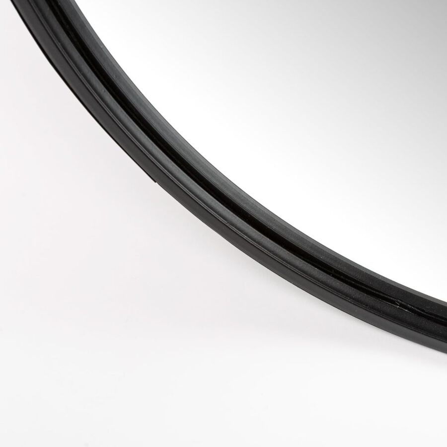 Espejo redondo de metal negro 50cm