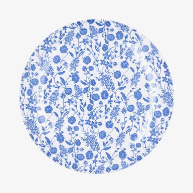 Plato llano azul de porcelana Florina 27cm 