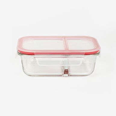 T&aacute;per de borosilicato con 2 compartimentos 18x13cm - Ibili