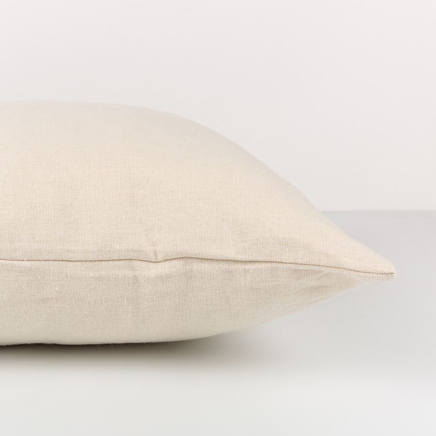 Funda de coj&iacute;n de lino 100% blanco 45x45cm