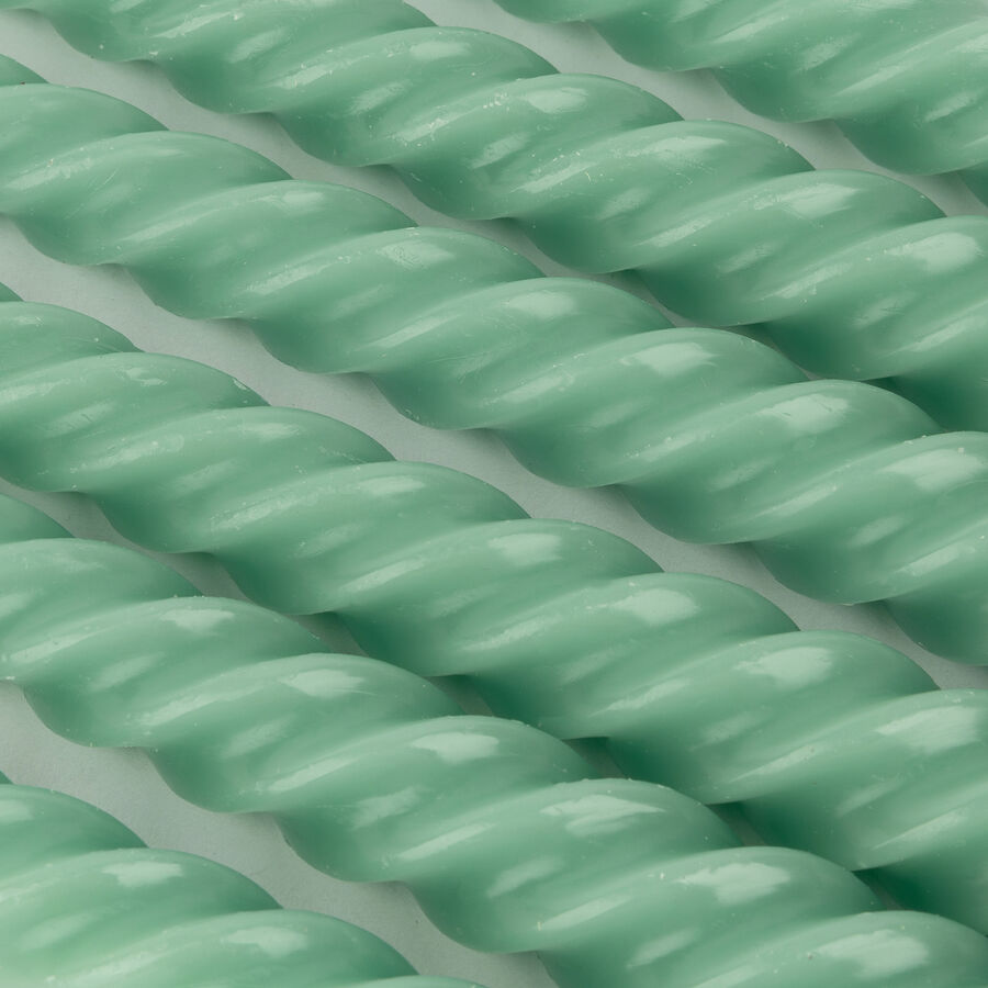 Set de 6 velas decorativas para candelabro verde Ø2x20cm