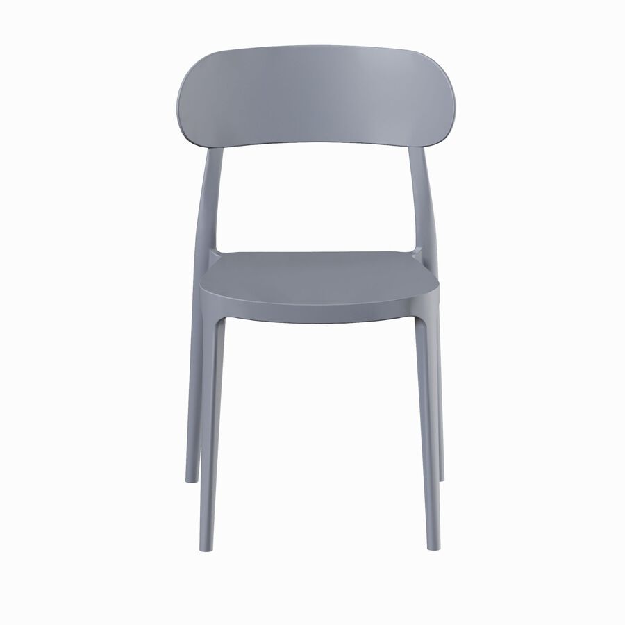 Silla de comedor de polipropileno gris Nesta 45x42x77cm