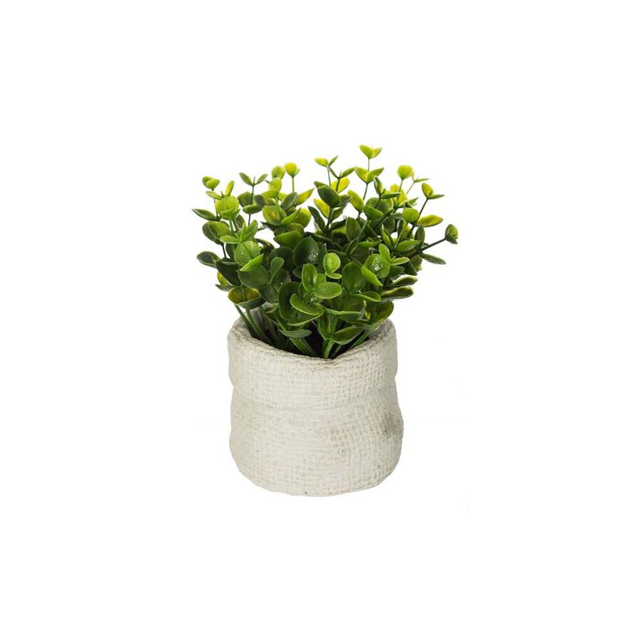 Planta artificial en maceta de cemento Ø12x16cm