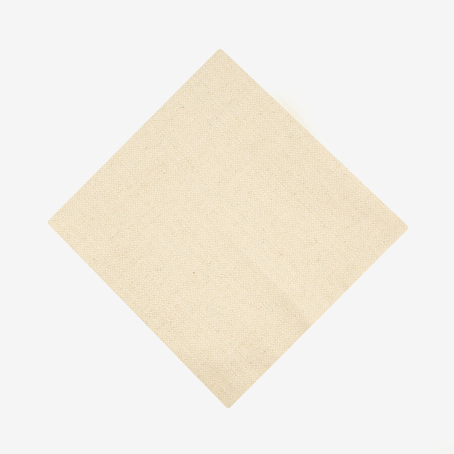 Funda de coj&iacute;n de algod&oacute;n y lino cuadrada beige 45x45cm