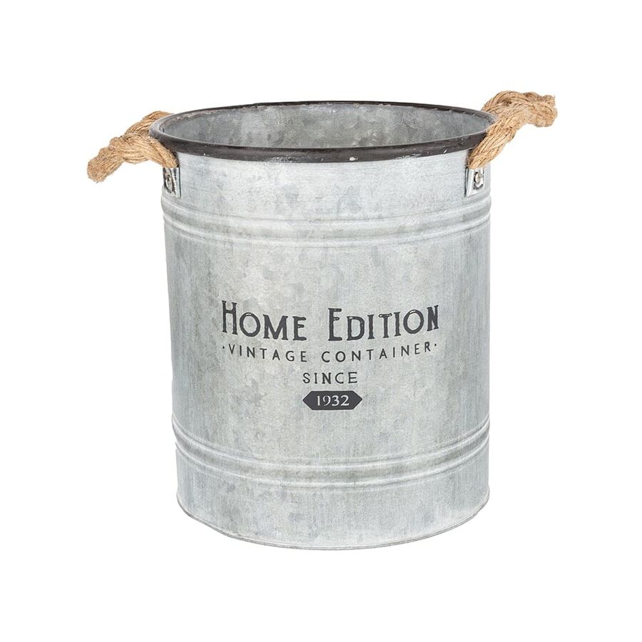 Cubo de metal Zinc Vintage en varias medidas