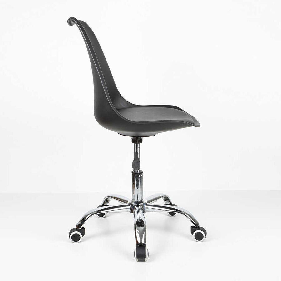 Silla de oficina negra Tulip 48x55x82cm