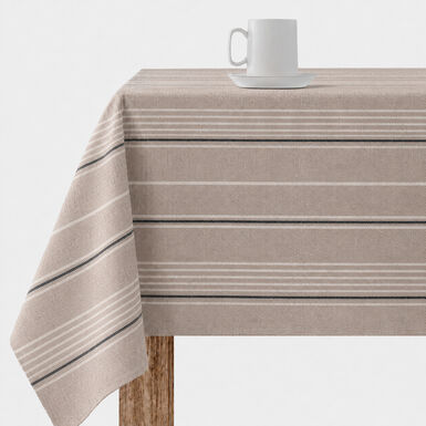 Mantel de lino resinado Olivia Botanicals 140x140cm C&C