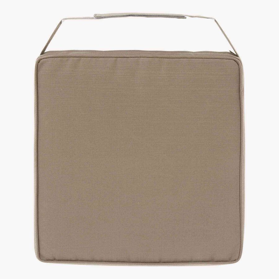 Cojin para silla de jard&iacute;n con velcro caf&eacute; Kairo 40x40cm
