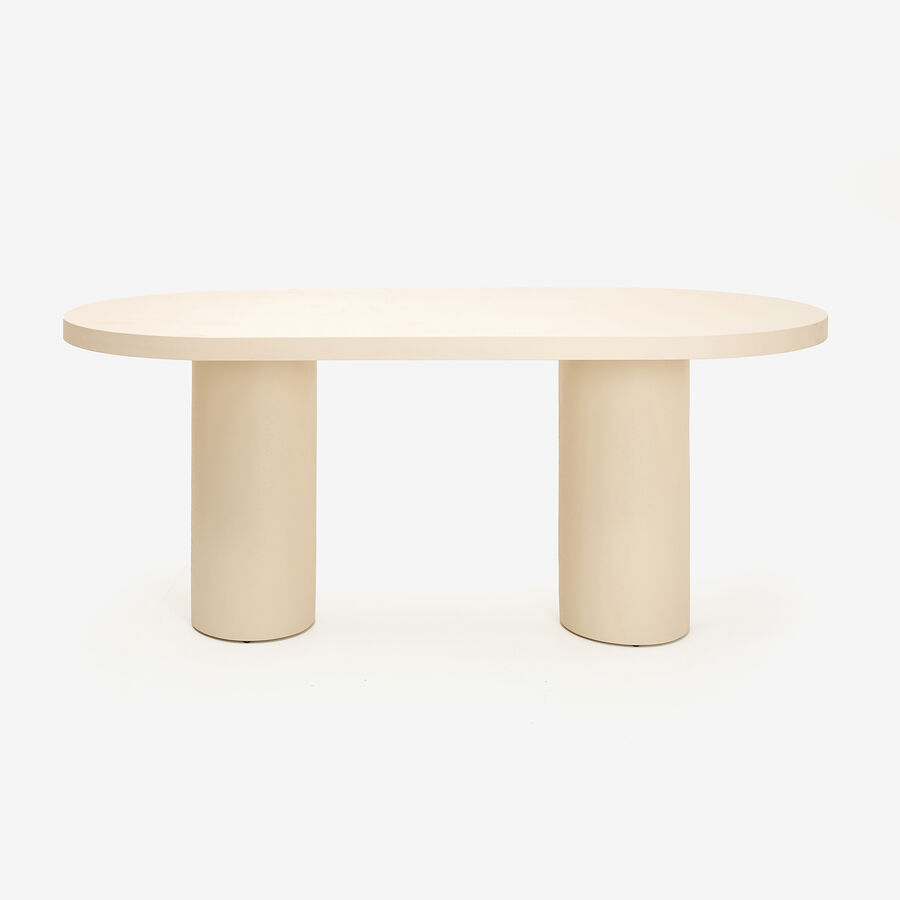 Mesa de comedor de microcemento Kurli 180x90x76cm Clau&Chloe