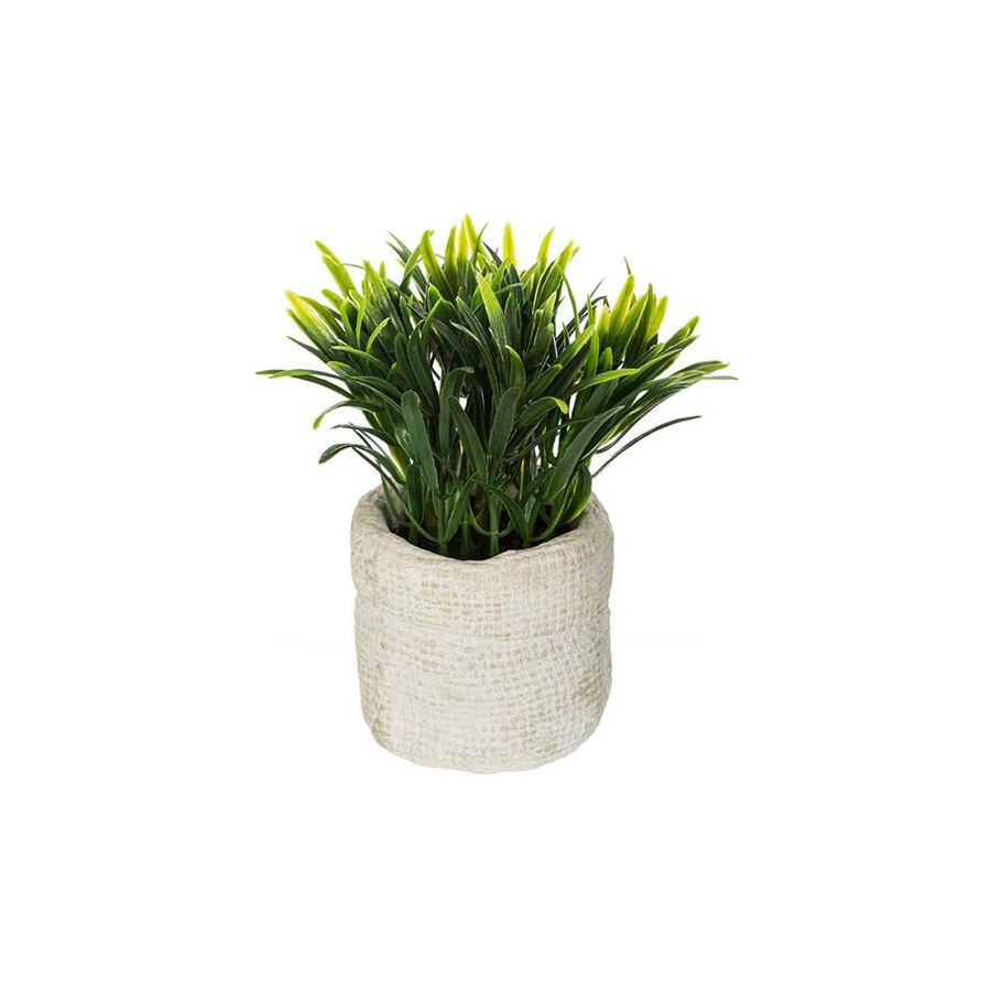 Planta artificial en maceta de cemento Ø12x16cm