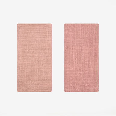 Set de 2 servilletas rosa pespunte lila Arosa 43x43cm