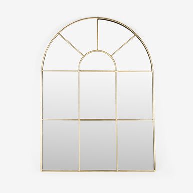 Espejo ventana de hierro dorado Ian 54x74cm