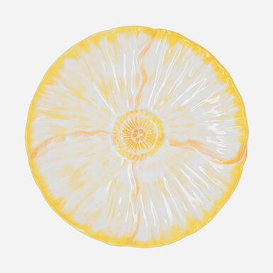 Plato de flor amarillo de porcelana Pomera 21cm