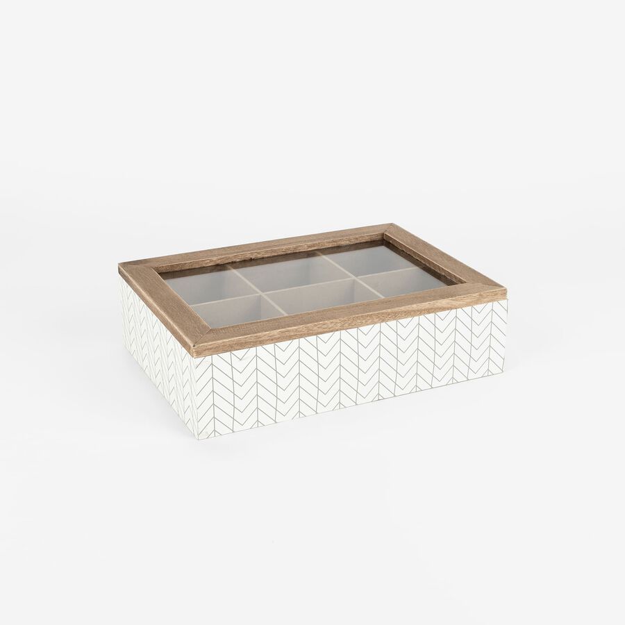 Caja madera organizador de t&eacute; Erase 24x17x7cm