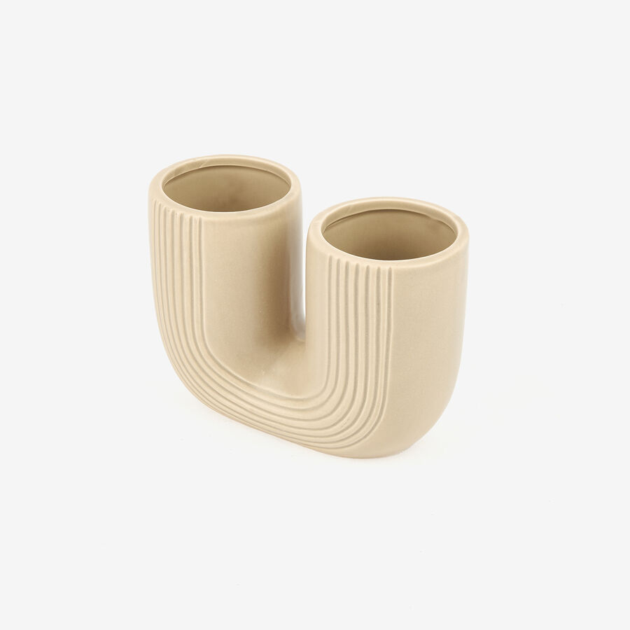 Jarrón cerámica blanca Daira 16cm