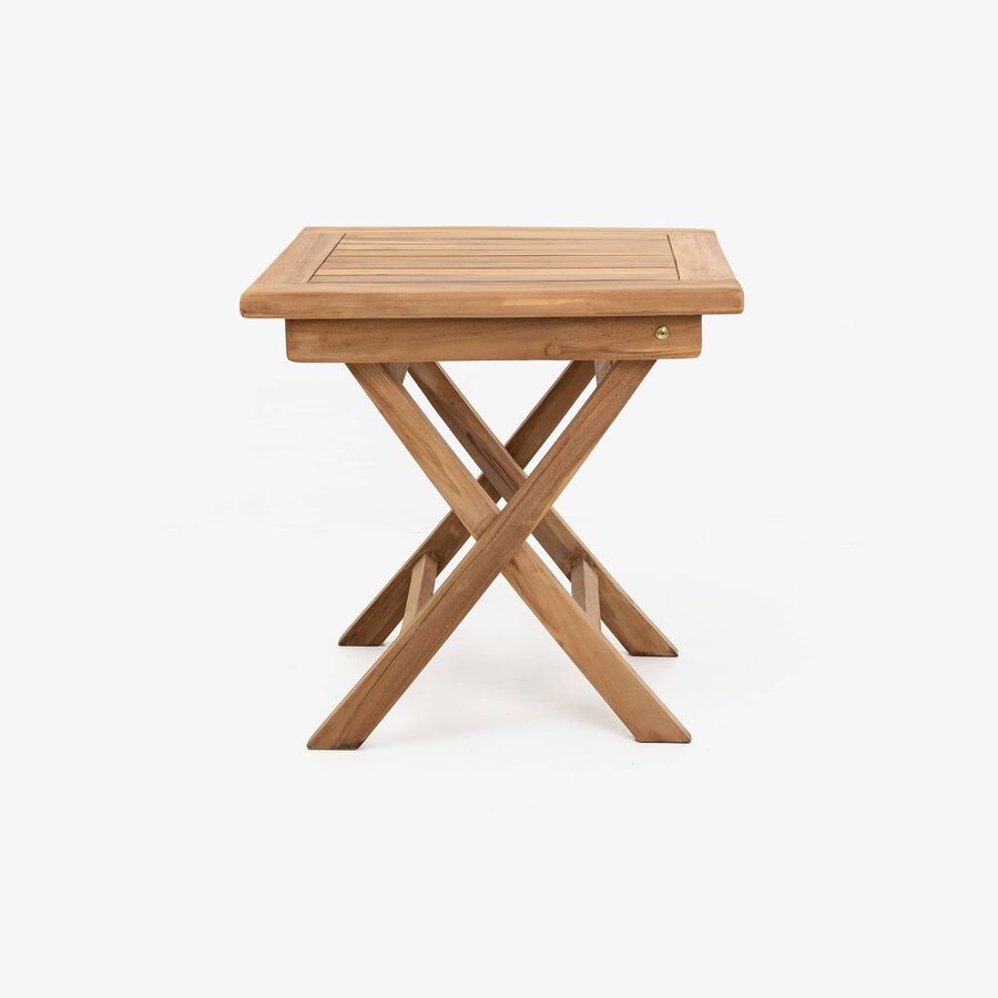 Mesa de jard&iacute;n plegable de madera de teca Azores 50x50cm