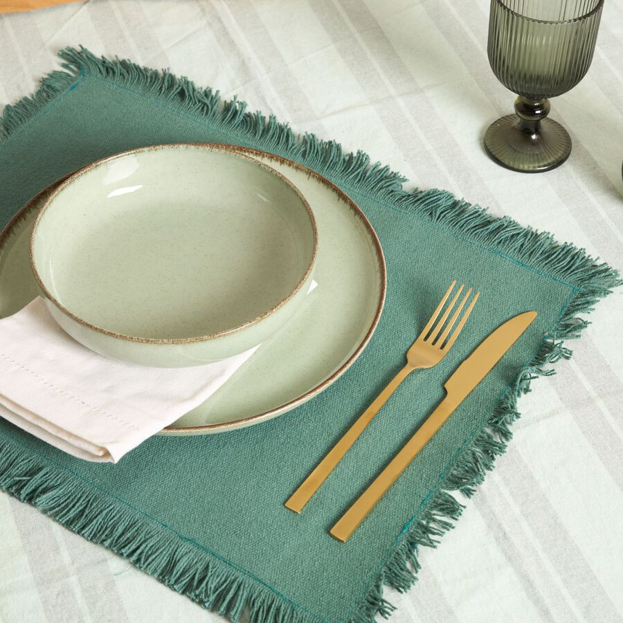 Plato llano de porcelana verde Olite &Oslash;27cm