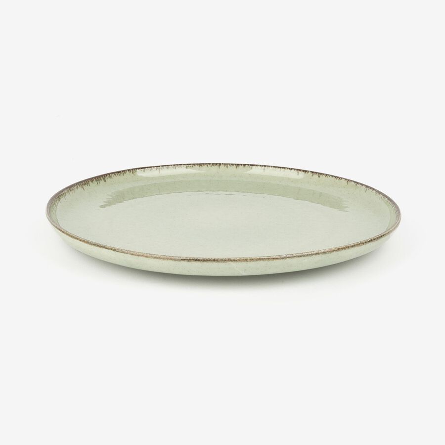Plato llano de porcelana verde Olite &Oslash;27cm