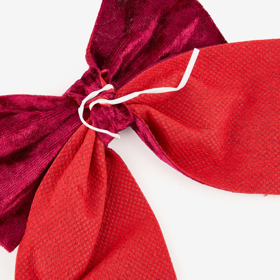 Set de 2 adornos colgantes Lazos rojos 12x13cm