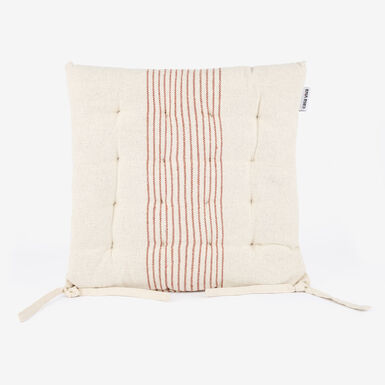 Cojín de silla de algodón rayas cobre Stripes 40x40cm