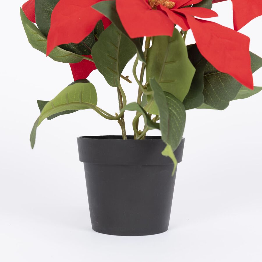 Flor de pascua artificial Navidad 24cm