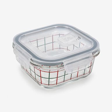 Recipiente herm&eacute;tico cuadrado de vidrio Trama 53cl
