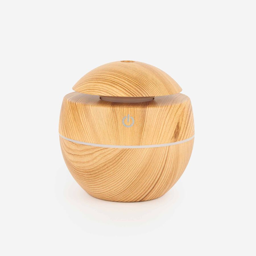 Humidificador madera carga USB y color LED