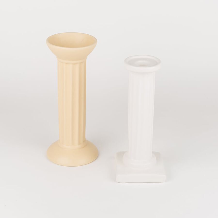 Jarrón de cerámica románico Pilier pale 12cm Clau&Chloe