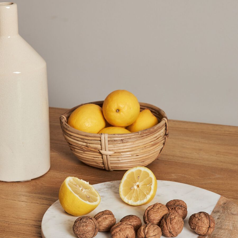 Frutero de rat&aacute;n natural Bosco &Oslash;18x8cm