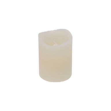 Vela decorativa LED con temporizador marfil Ø7x9cm