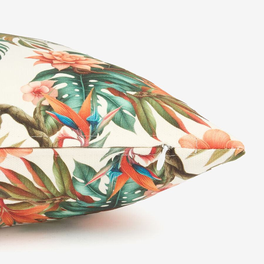 Funda de cojín de algodón Tropical 45x45cm