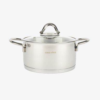 Olla con tapa de acero inoxidable Casa Viva Ø24cm - 5,9L