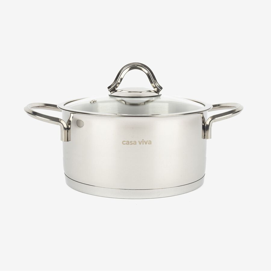 Olla con tapa de acero inoxidable Casa Viva Ø24cm - 5,9L
