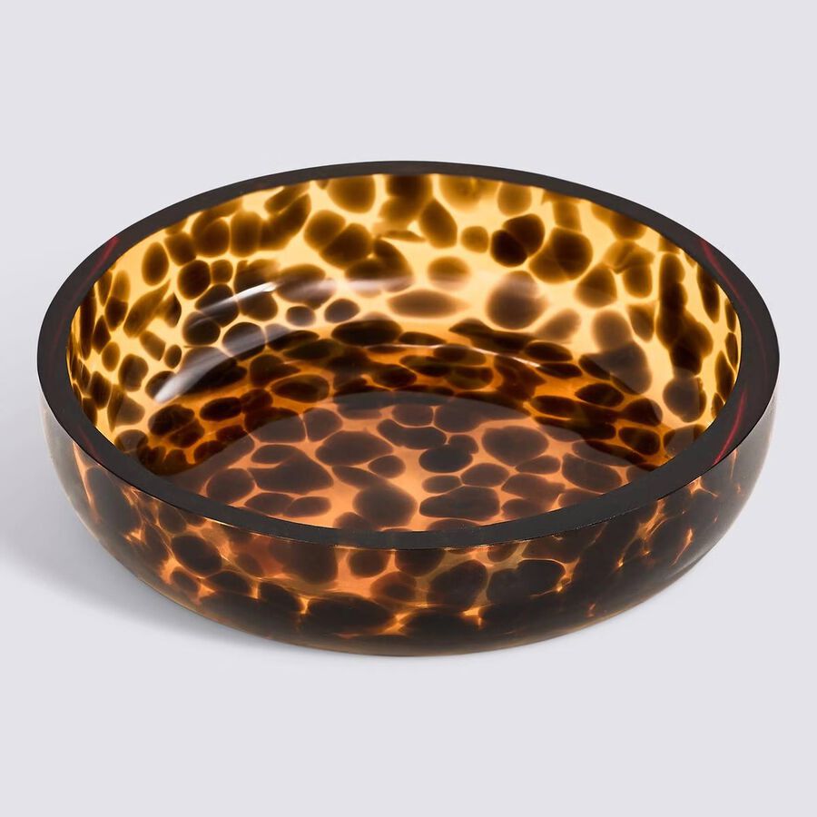 Jabonera Doria de vidrio marr&oacute;n &Oslash;11cm