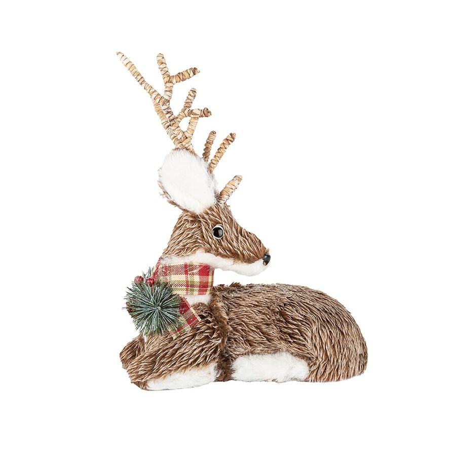 Figura decorativa Ciervo con bufanda 23cm