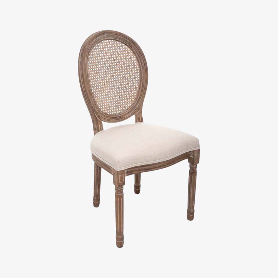 Silla de comedor de madera de abedul beige Monarch 50x56x96cm