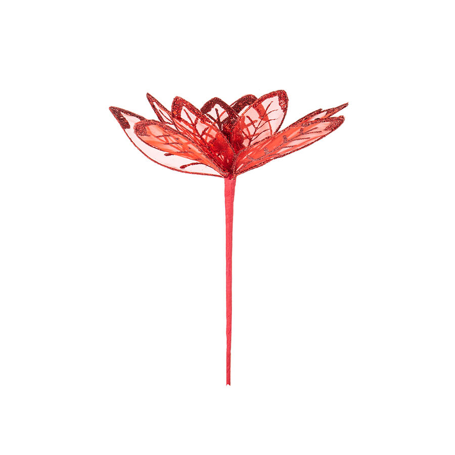 Flor decorativa roja 30cm