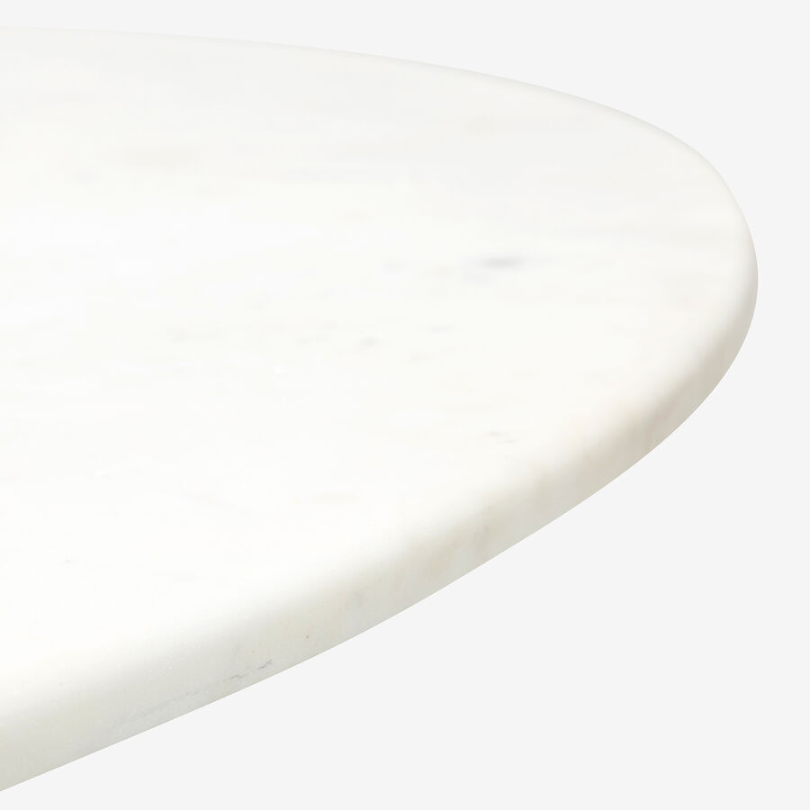 Mesa de comedor de acero y m&aacute;rmol Fide &Oslash;120x75cm Clau&Chloe