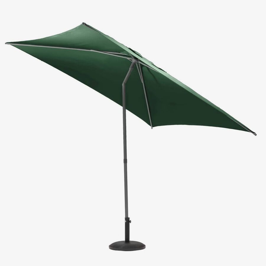 Parasol de acero inoxidable verde Sena 250x250cm