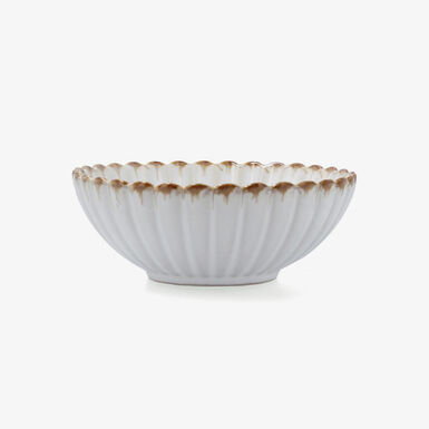Bol con relieve beige de porcelana Cremier &Oslash;14x5,2cm