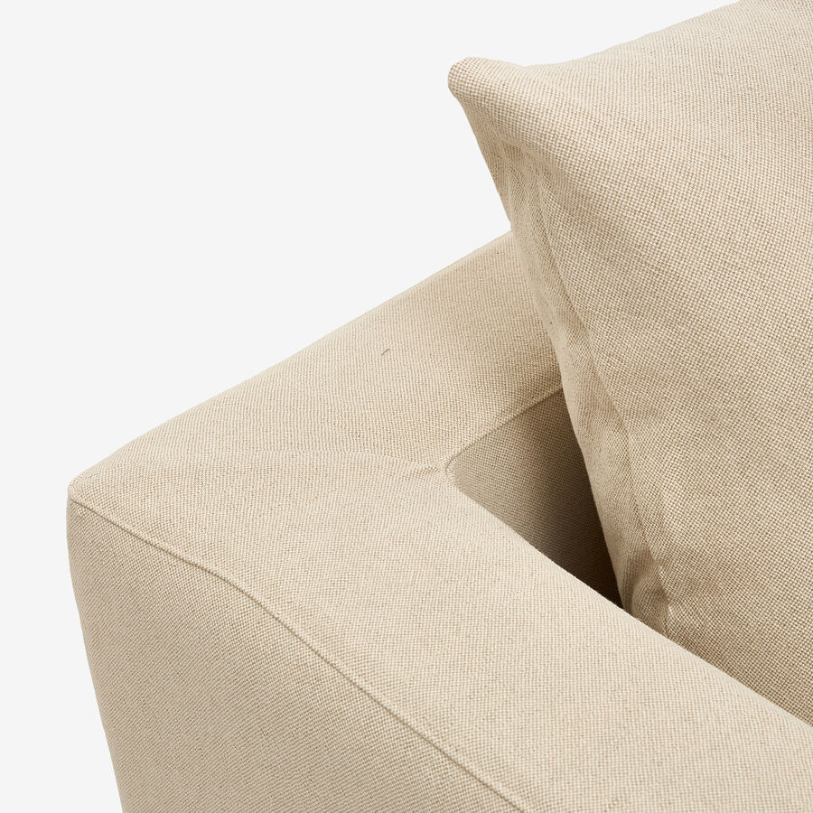 Sofá de 3 plazas de lino beige Aiden 220x110x80 Clau&Chloe