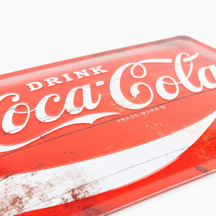 Placa de metal Coca-Cola 20x30cm