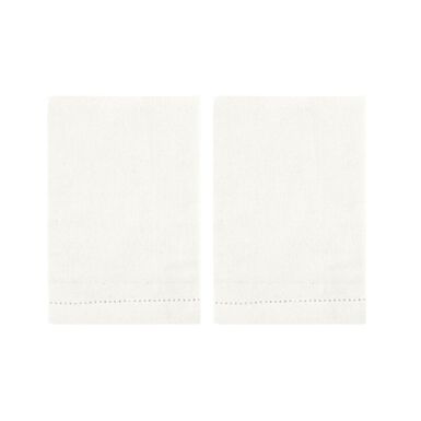 Set de 2 servilletas de algodón blanco Vainica43x43cm